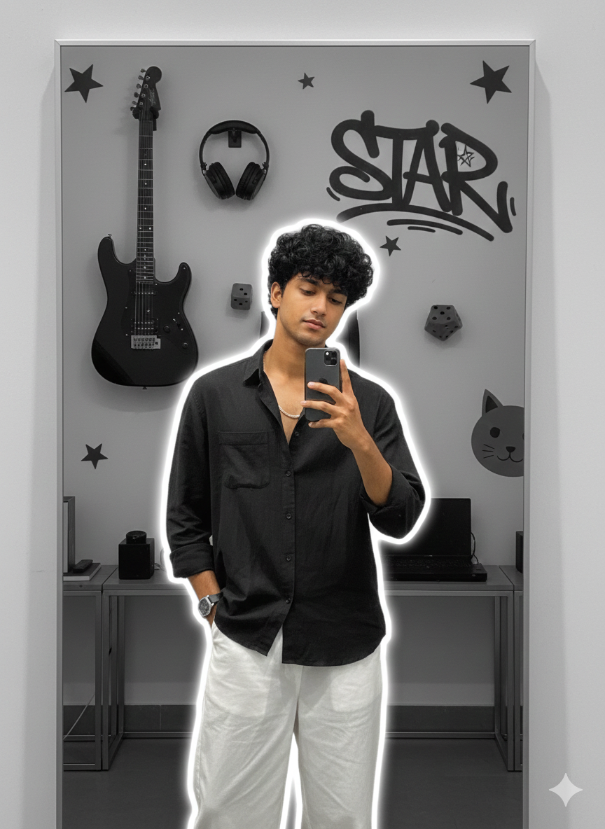 boy mirror ai prompt