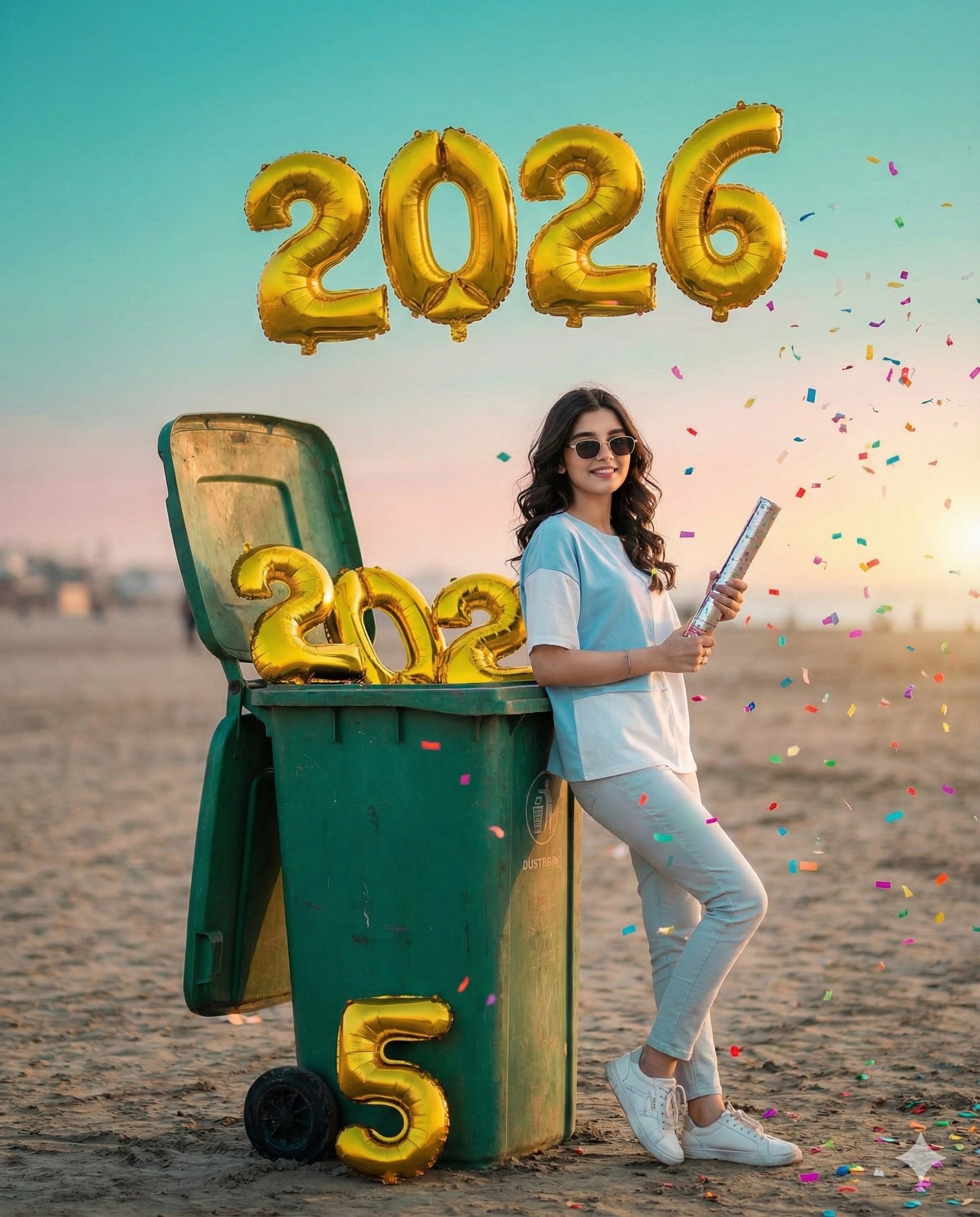 happy new year girl ai Prompt