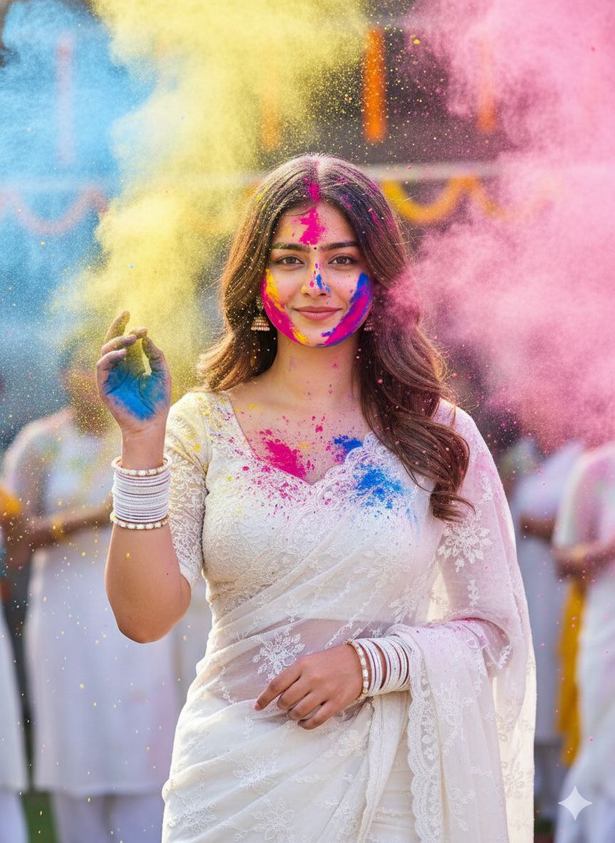 Ai prompt for holi for girl