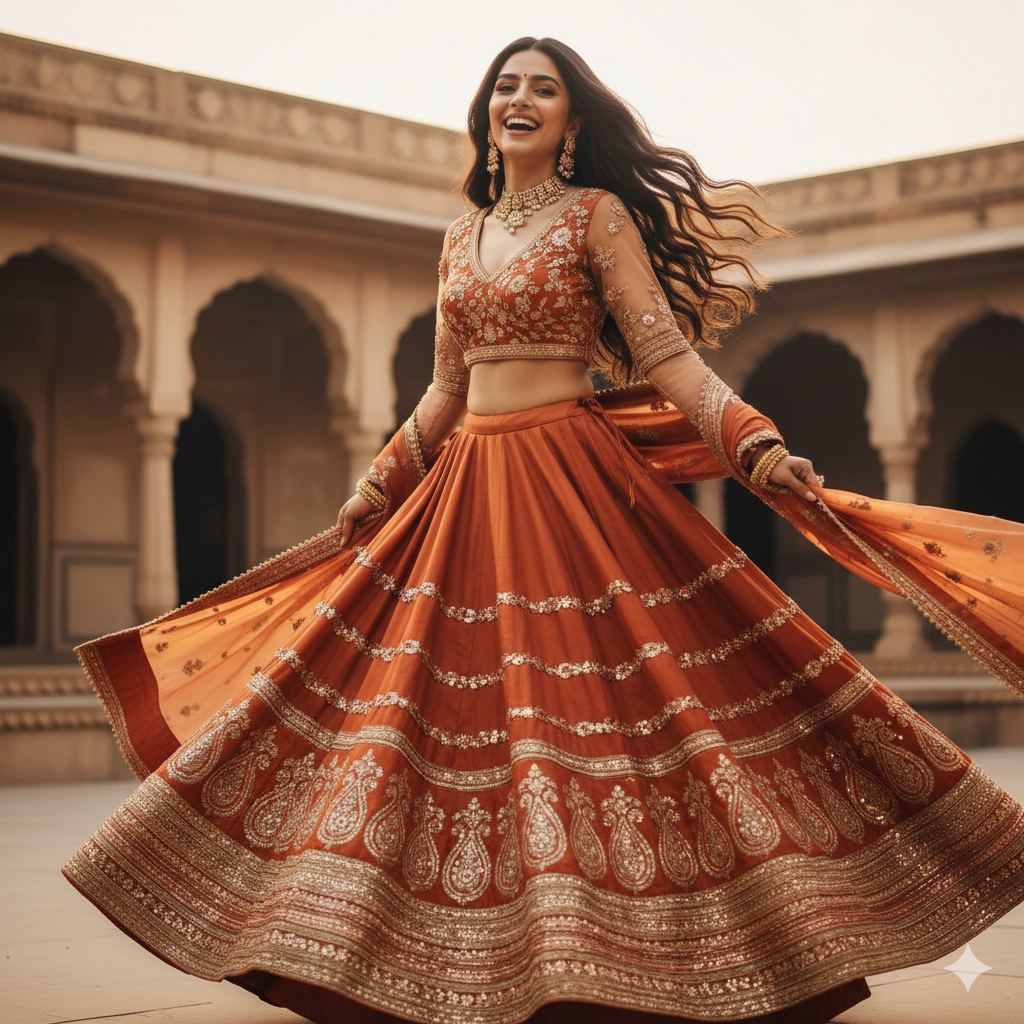 Trending lehenga Ai Prompt For Girl