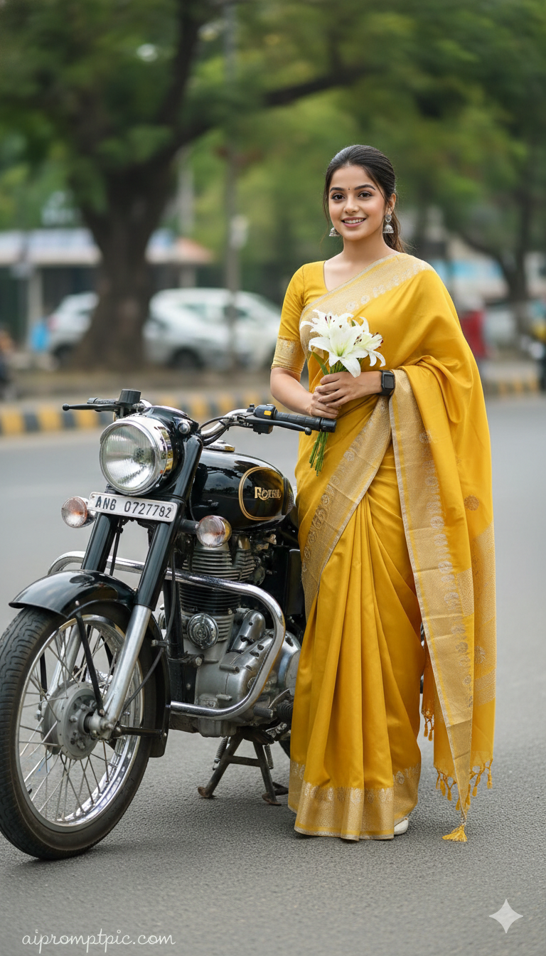 Trending ai prompt for bike for girl