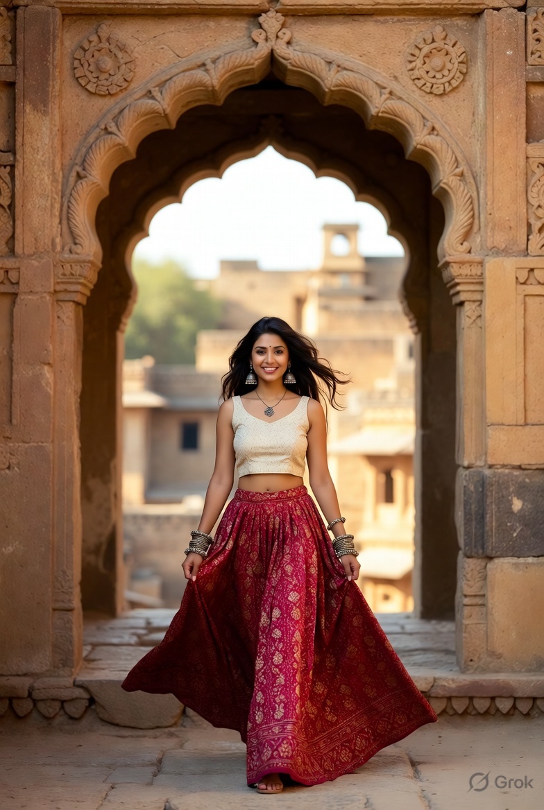 Rajasthani travel ai prompt for girl